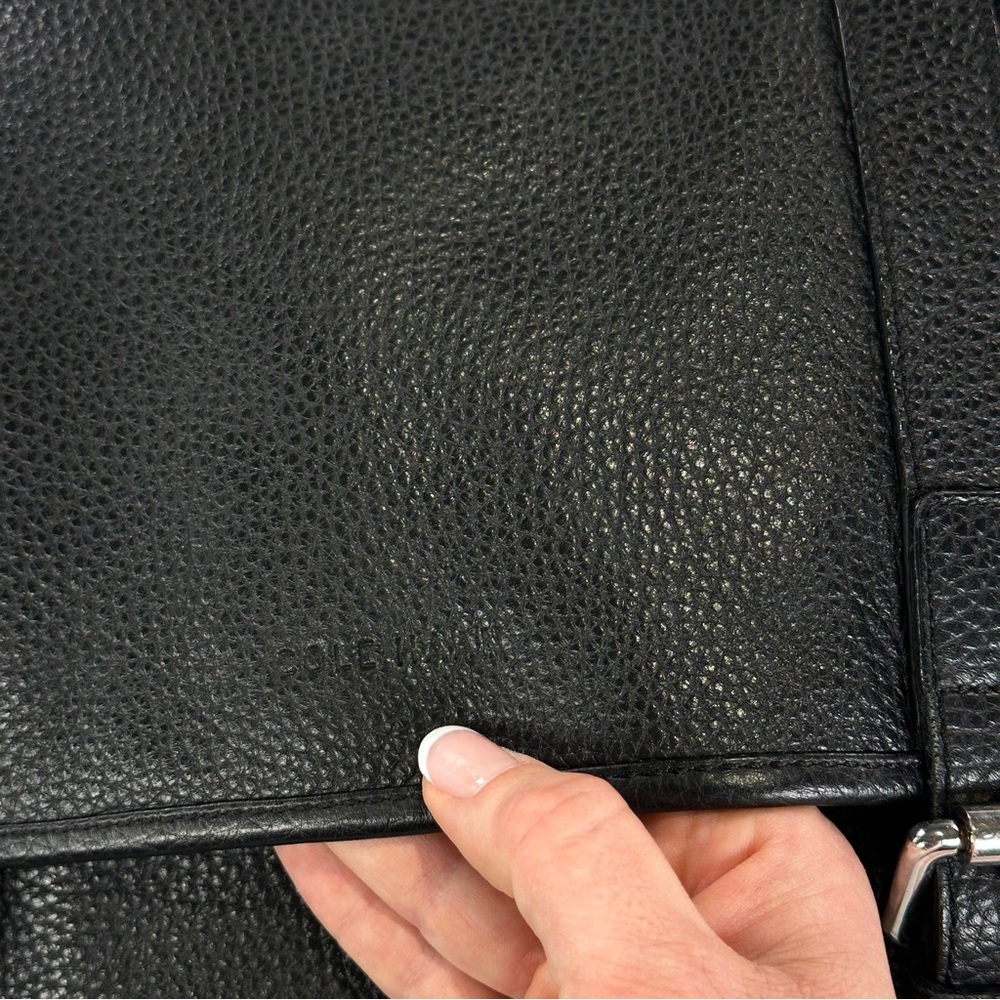 Cole Haan Work Messenger Leather Crossbody Bag Black - Picture 3 of 15